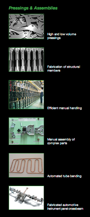 Pressings & Assemblies